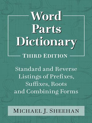 cover image of Word Parts Dictionary